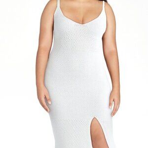 White Crochet/Knit Dress by Madden NYC